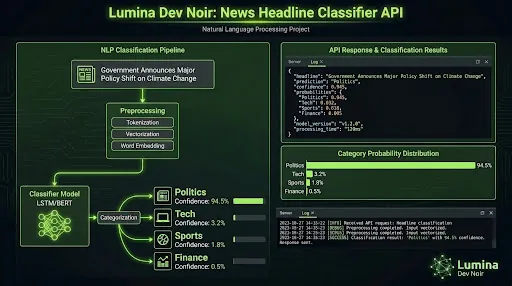 News Headline Classifier API project preview